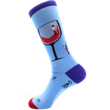 Load image into Gallery viewer, "Wine-Oh!" - Wine Themed Men's Pima Socks
