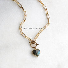 Load image into Gallery viewer, The Silver Wren - Natural Labradorite Toggle Necklace
