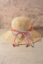 Load image into Gallery viewer, Merveille - Straw Multi Bead Wide Brim Sun Hat