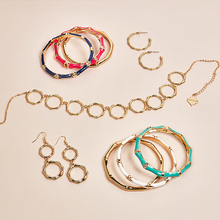 Load image into Gallery viewer, Fornash - Enamel Stone Bamboo Bracelet