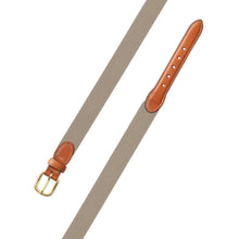 Load image into Gallery viewer, Barrons-Hunter - Khaki Belgian Stretch Leather Tab Belt