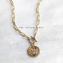 Load image into Gallery viewer, The Silver Wren - Gold Coin Toggle Necklace