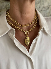 Load image into Gallery viewer, KARINE SULTAN - Long chain & fleur de lys arrow pendant