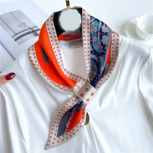 Load image into Gallery viewer, Winding River - Orange Intricate Loop Scarf