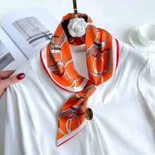 Load image into Gallery viewer, Winding River - Orange Stirrup Loop Scarf