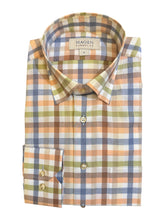 Load image into Gallery viewer, Hagen Shirt Multi Check in Peach Lime and Blue
