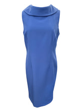 Load image into Gallery viewer, E&F Collar Sheath Dress Azure Blue