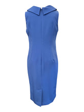 Load image into Gallery viewer, E&F Collar Sheath Dress Azure Blue