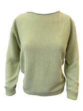 Load image into Gallery viewer, Hubert Gasser Cotton Boatneck Pullover Apple Green