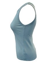Load image into Gallery viewer, 0039 Italy Ella Ribbed Jersey Tank Lt. Blue