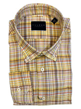 Load image into Gallery viewer, Calder Shirt Luxury Italian Zephyr Linen Cotton Plaid Madras