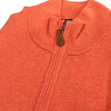 Load image into Gallery viewer, Alan Paine Cotton/Cashmere 1/4 Zip Mock Sweater Coral