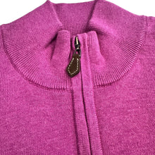 Load image into Gallery viewer, Alan Paine Cotton/Cashmere 1/4 Zip Mock Sweater Orchid