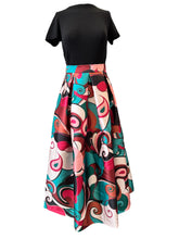 Load image into Gallery viewer, Lunatica Milano Vibrant Swirl Print Taffeta Skirt
