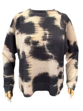 Load image into Gallery viewer, Psophia Merino Wool Crewneck Sweater in Animal Print