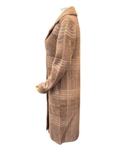 Load image into Gallery viewer, Adroit Lorie Plaid Knit Coat Cafe Mousse