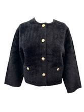Load image into Gallery viewer, Adroit Bronte Buttoned Front Cardigan w/Pockets - Black