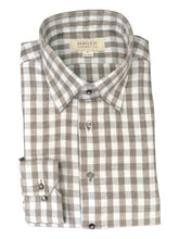 Load image into Gallery viewer, Hagen Shirt Brushed Cotton Gingham Grey/Blue