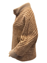 Load image into Gallery viewer, Cinzia Rocca Wool Blend Coat with Ribbed Collar Rust Plaid