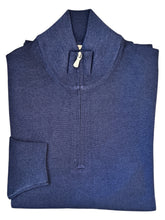 Load image into Gallery viewer, Gran Sasso 1/4 Zip Classic Merino Wool Sweater Navy