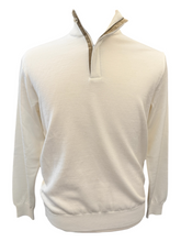 Load image into Gallery viewer, Paul & Shark Lightweight Wool 1/4 zip Sweater w/Suede Trim