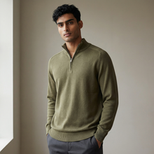 Load image into Gallery viewer, Alan Paine Rumford 1/4 Zip Mock Sweater Landscape Mix