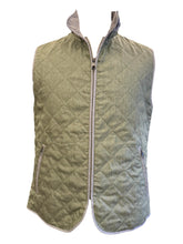 Load image into Gallery viewer, Waterville Fit Vest Linen Quilted Sage Green