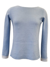 Load image into Gallery viewer, Arovescio Garment Dyed Cotton Sweater Light Blue