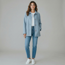 Load image into Gallery viewer, Cinzia Rocca Double Face Wool Short Coat - Cloud