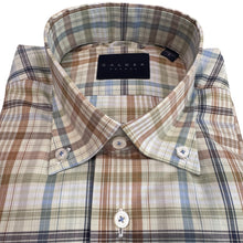 Load image into Gallery viewer, Calder Shirt Luxe Poplin Exploded Plaid Avocado