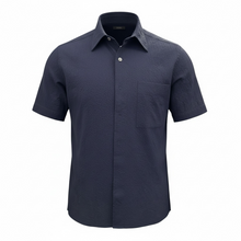 Load image into Gallery viewer, Hartford SS Seersucker Shirt Navy