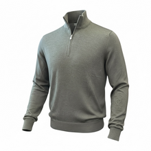 Load image into Gallery viewer, Gran Sasso 1/4 Zip Merino Wool Sweater Sage