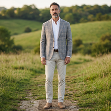 Load image into Gallery viewer, T&V Zephyr Sportcoat Grey/Brown Plaid