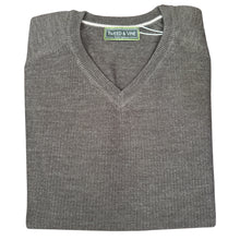 Load image into Gallery viewer, T&V Merino Wool V-Neck Sweater Taupe