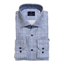 Load image into Gallery viewer, Emanuel Berg Oversized Check Yoga Cotton Twill Blue