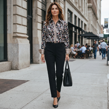 Load image into Gallery viewer, Camicetta Snob Viscose Blouse w/Tie Black