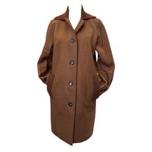Load image into Gallery viewer, Rosso35 Boiled Wool Coat w/Knit Details Russet