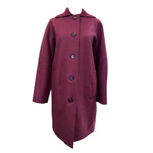 Load image into Gallery viewer, Rosso35 Boiled Wool Coat w/Knit Details Bordeaux