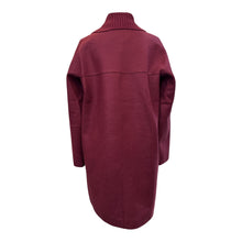 Load image into Gallery viewer, Rosso35 Boiled Wool Coat w/Knit Details Bordeaux