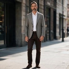 Load image into Gallery viewer, Tombolini Tan Microcheck Wool Jacket