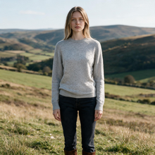 Load image into Gallery viewer, Anne Claire Alpaca Blend Crew Sweater w/Dots Pearl