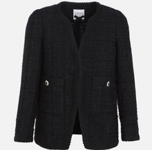 Load image into Gallery viewer, Edward Achour Iconic Long Tweed Jacket - Black
