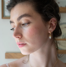 Load image into Gallery viewer, Fable Acorn Pearl Hoop Earrings