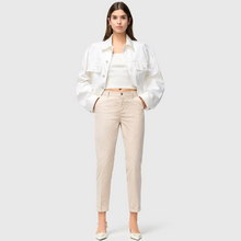 Load image into Gallery viewer, Mac Women's Chino Turn Up Ivory