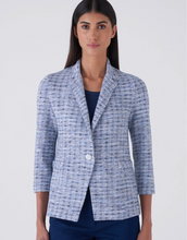 Load image into Gallery viewer, Amina Rubinacci Sable Sweater Jacket Blue/White