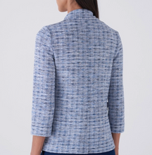 Load image into Gallery viewer, Amina Rubinacci Sable Sweater Jacket Blue/White