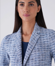 Load image into Gallery viewer, Amina Rubinacci Sable Sweater Jacket Blue/White