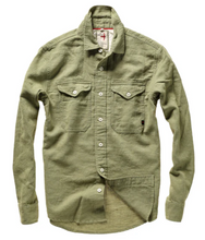 Load image into Gallery viewer, Relwen Linen Work Shirt Olive