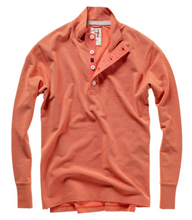 Load image into Gallery viewer, Relwen Pique Button Mock Muted Orange