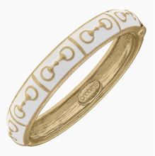 Load image into Gallery viewer, Canvas Style Quincy Horsebit Enamel Hinge Bangle